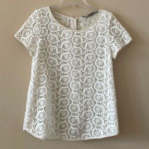 Zara guipure lace shirt. Size S